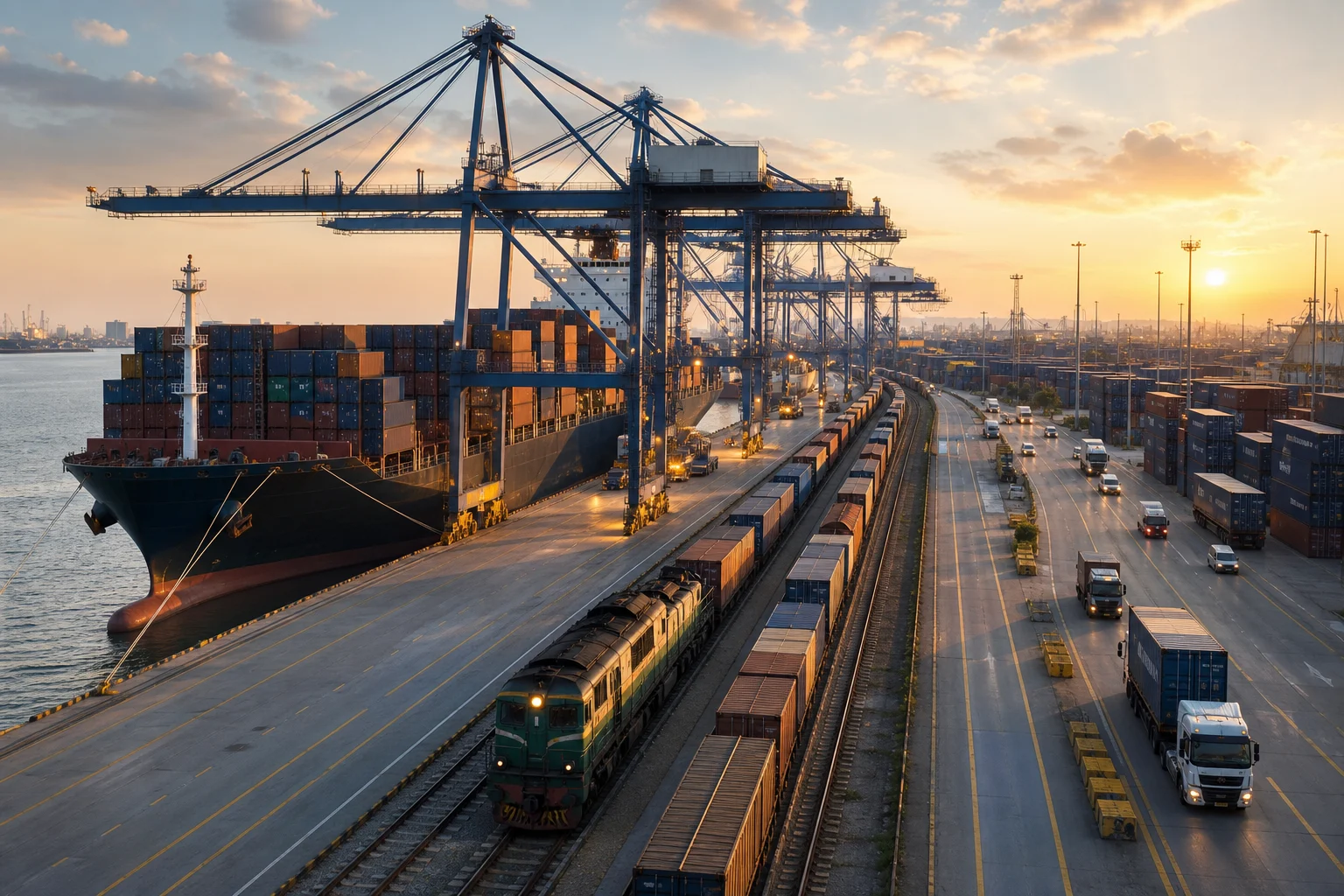 Multimodal logistics between Russia and India: seaport, railway and road transport